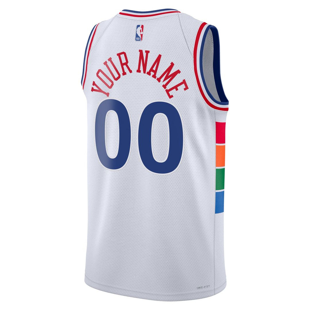 Philadelphia 76Ers Nike Unisex 2024/25 Custom Swingman Jersey - City Edition - White