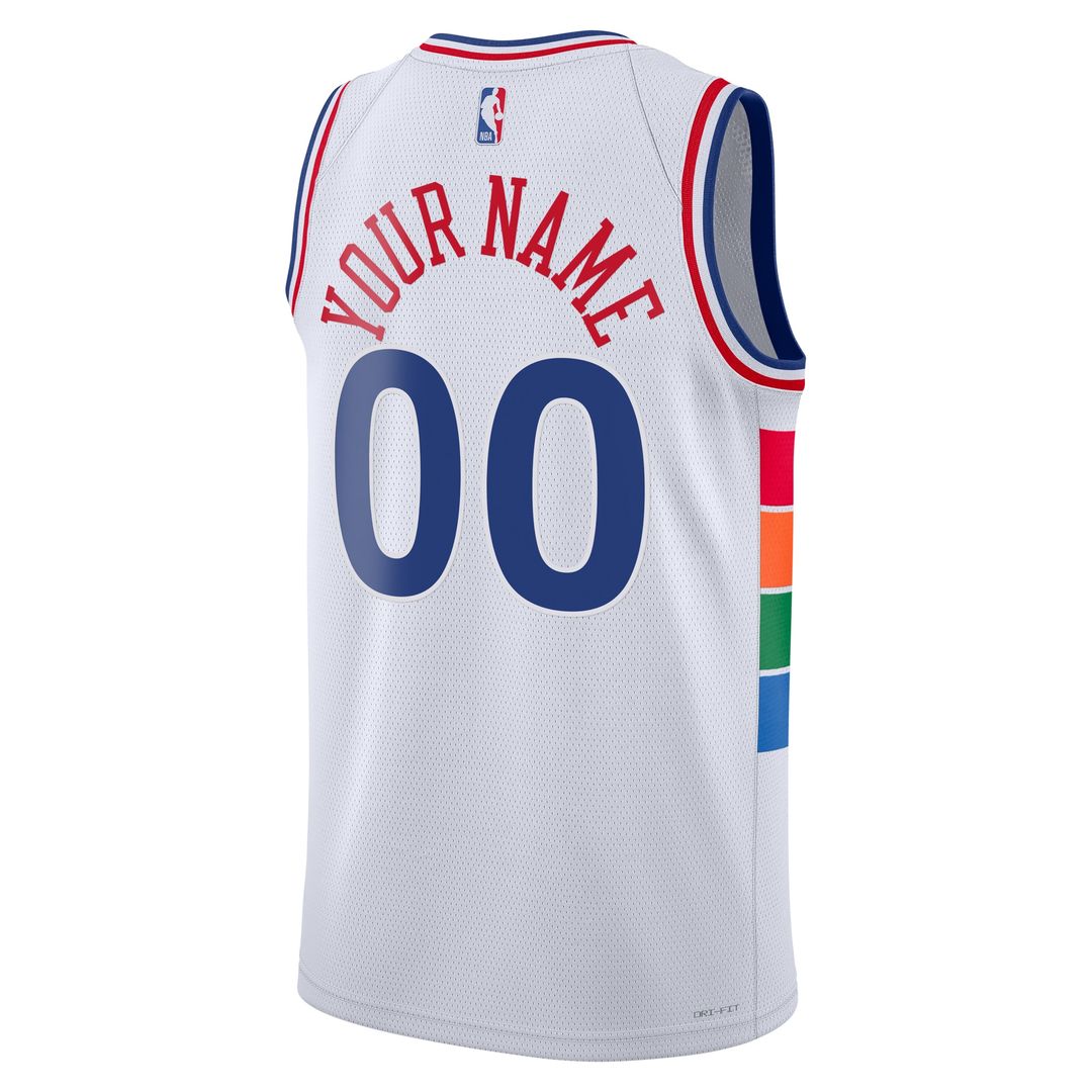 Philadelphia 76Ers Nike Unisex 2024/25 Custom Swingman Jersey - City Edition - White