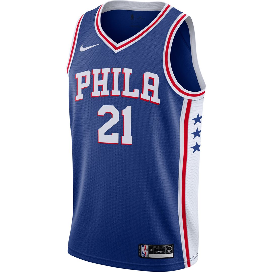 Philadelphia 76Ers Joel Embiid Nike 2019/2020 Swingman Jersey - Icon Edition - Royal
