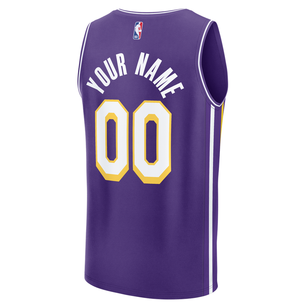 Los Angeles Lakers Fanatics Fast Break Custom Jersey - Icon Edition - Purple