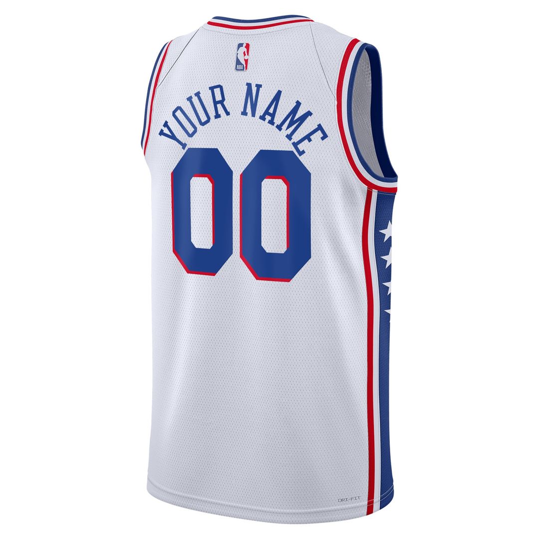 Philadelphia 76Ers Nike Unisex 2022/23 Swingman Custom Jersey White - Association Edition