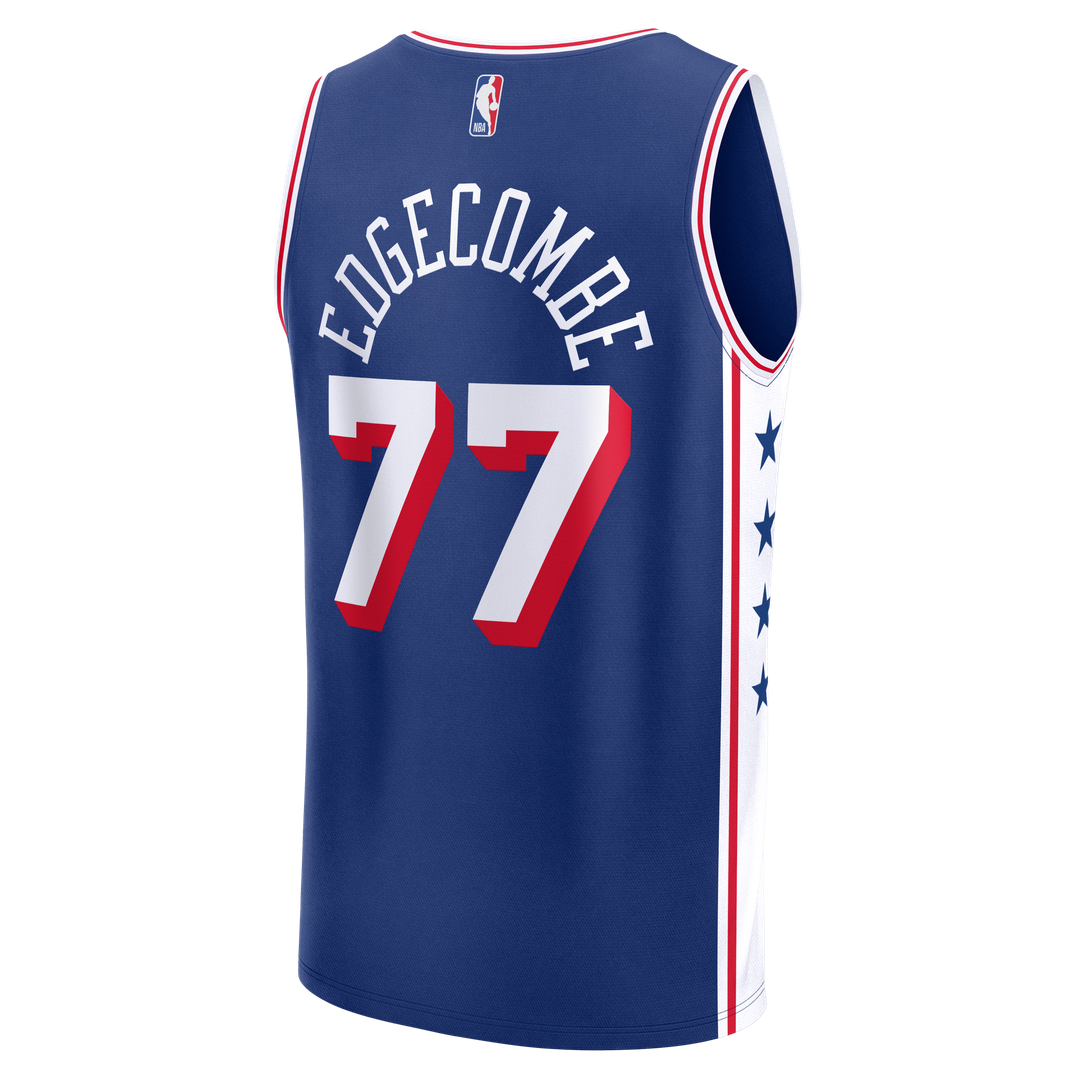 Philadelphia 76Ers Vj Edgecombe Fanatics Fast Break Jersey - Royal - Icon Edition