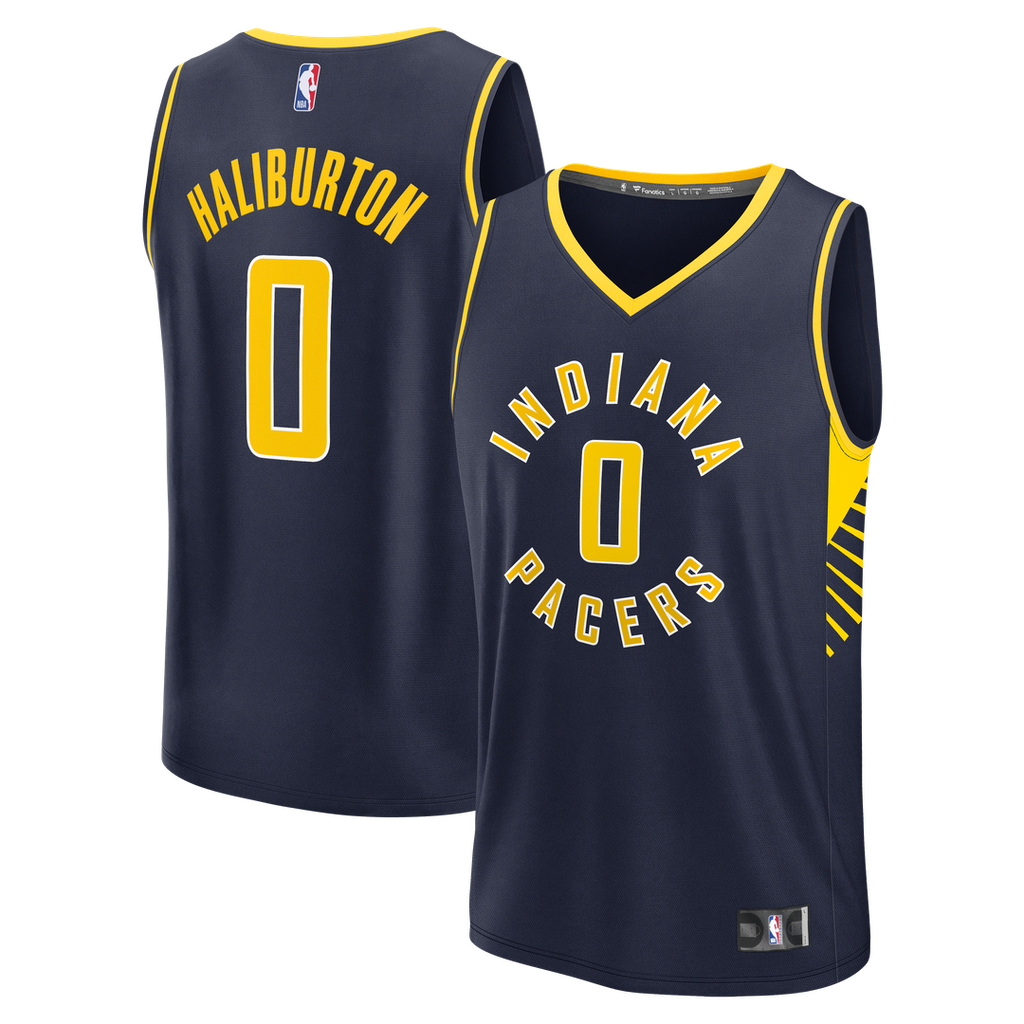Indiana Pacers Tyrese Haliburton Fanatics Fast Break Replica Jersey - Navy - Icon Edition