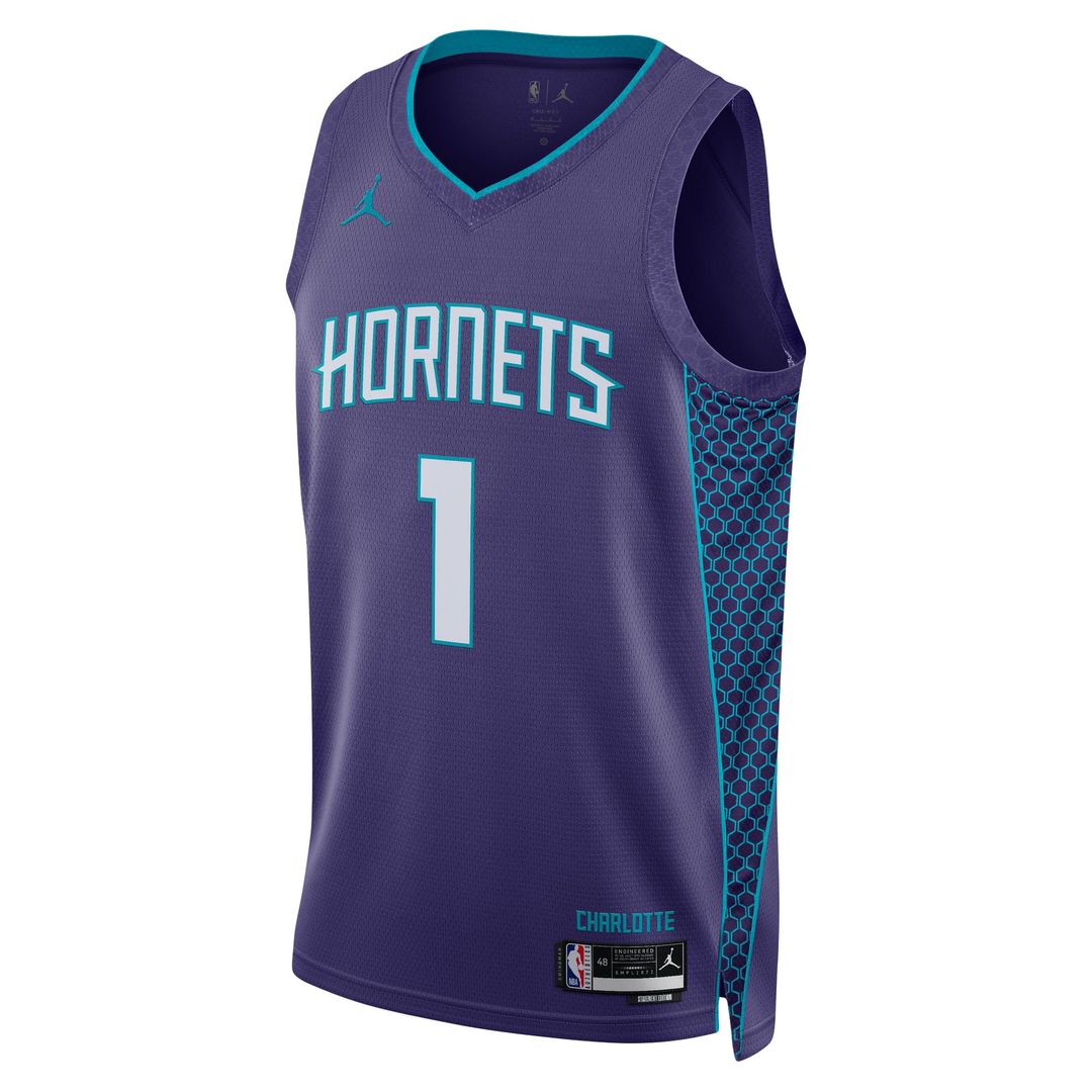 Charlotte Hornets Lamelo Ball Jordan Brand Unisex Swingman Jersey - Statement Edition - Purple