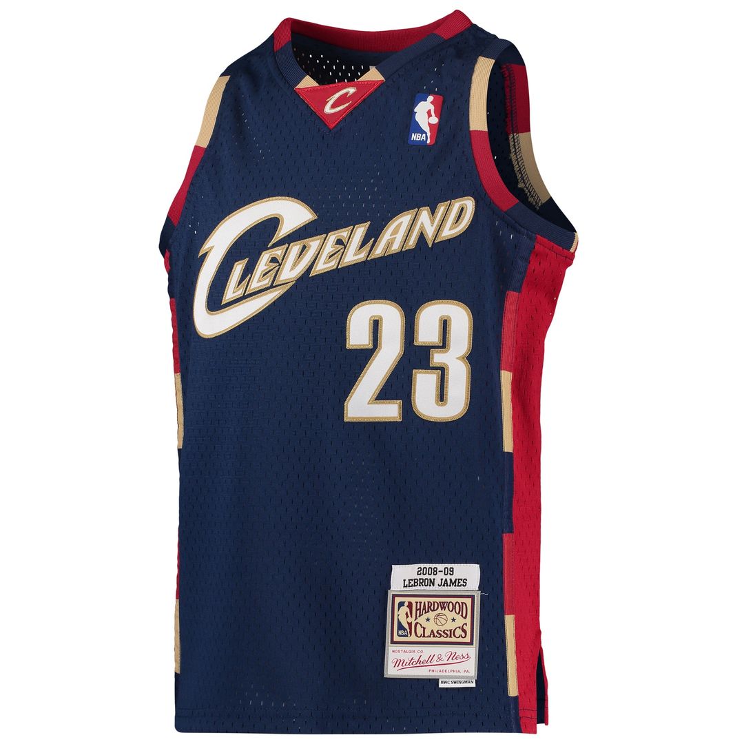 Cleveland Cavaliers Lebron James Mitchell & Ness Youth 2008 - 09 Hardwood Classics Swingman Jersey - Navy