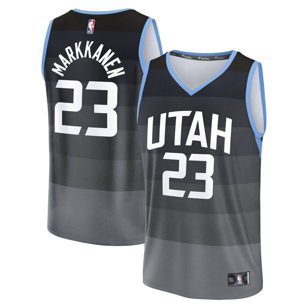 Utah Jazz Lauri Markkanen Fanatics /26 City Edition Fast Break Jersey - Black
