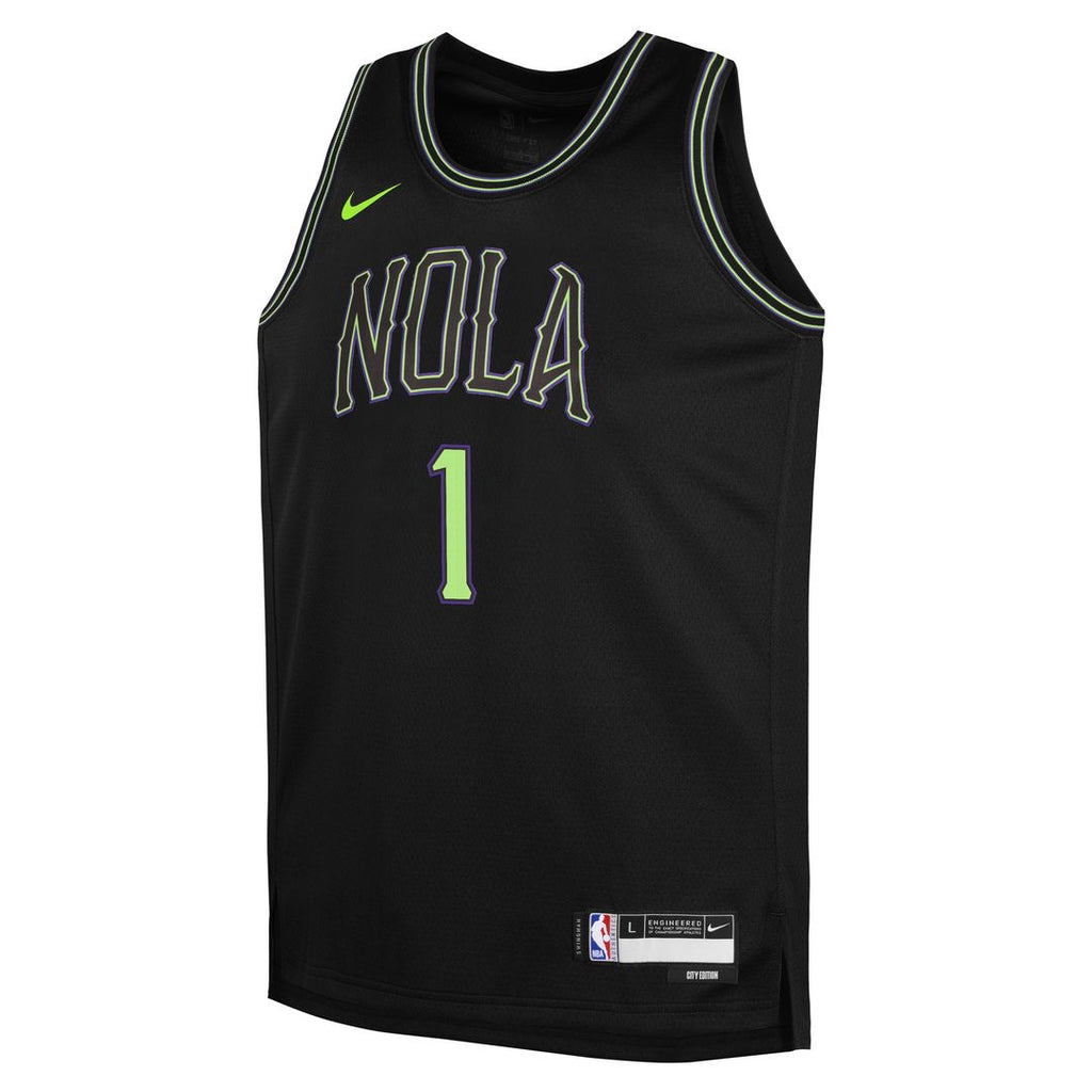 New Orleans Pelicans Zion Williamson Nike Youth /26 City Edition Swingman Jersey - Black