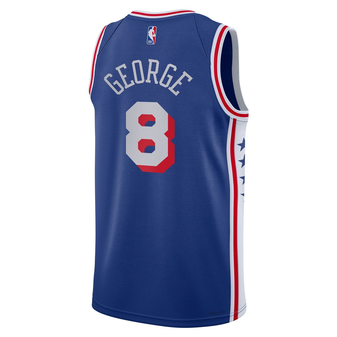 Philadelphia 76Ers Paul George Nike Youth Swingman Jersey - Icon Edition - Royal