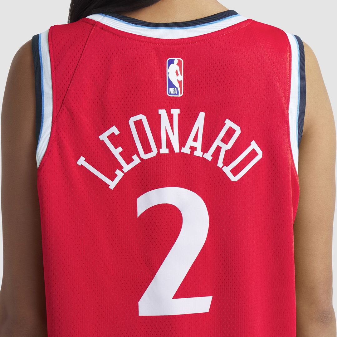 La Clippers Kawhi Leonard Jordan Brand Unisex 2024/25 Swingman Jersey - Statement Edition - Red