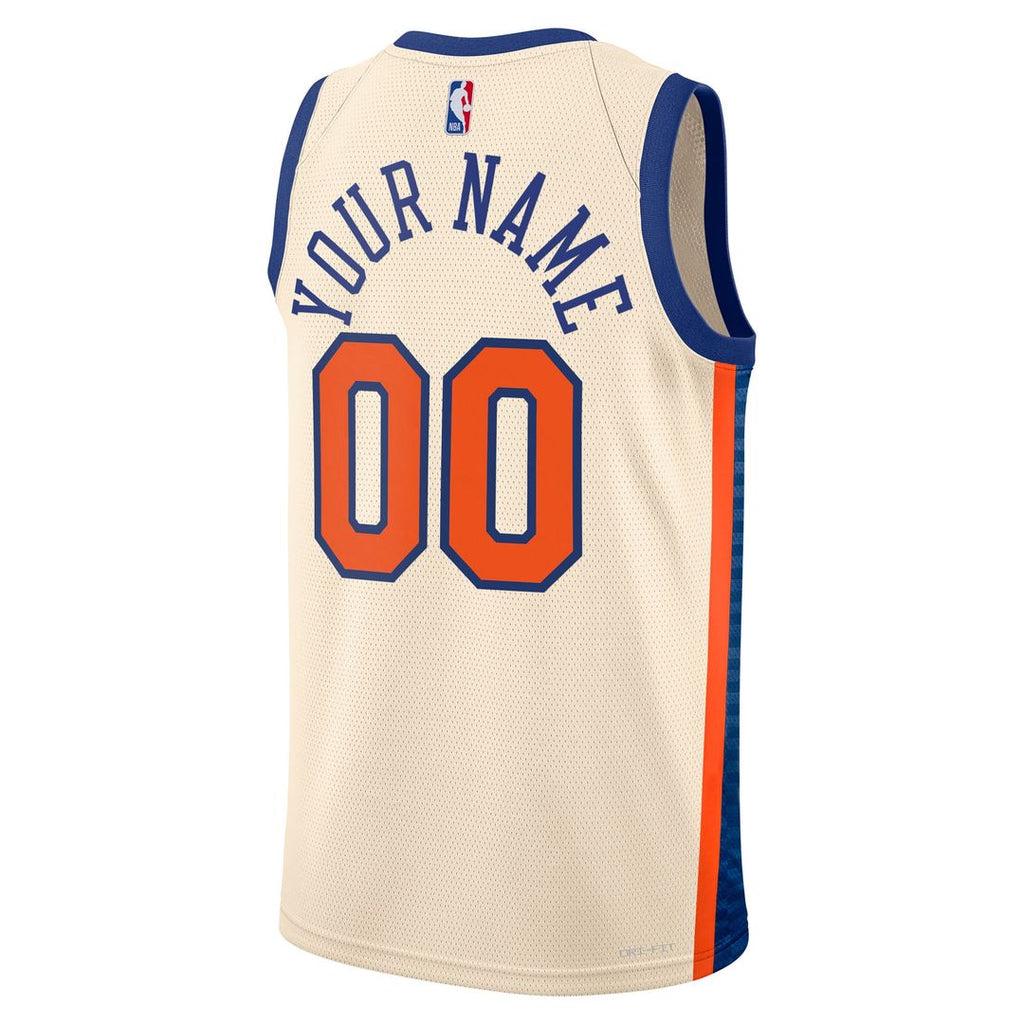 New York Knicks Nike Unisex /26 City Edition Swingman Custom Jersey - Cream