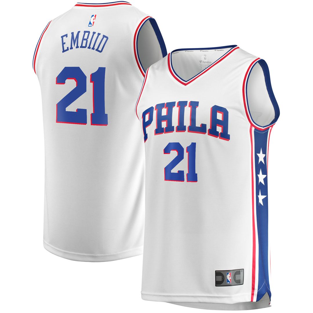 Philadelphia 76Ers Joel Embiid Fanatics Replica Jersey - Association Edition - White