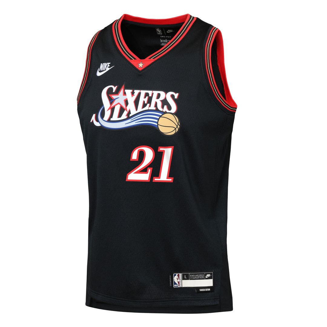 Philadelphia 76Ers Joel Embiid Nike Youth Swingman Jersey - Classic Edition - Black