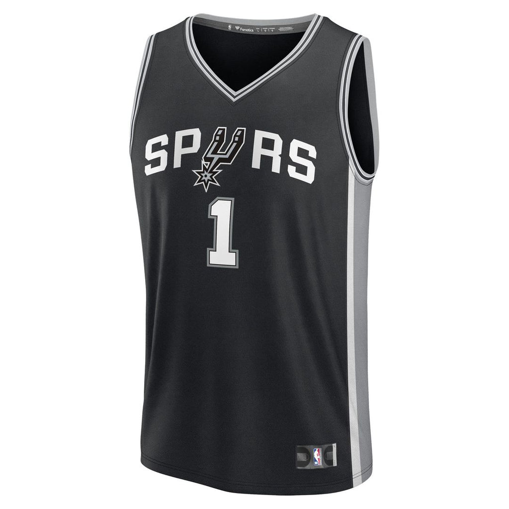 San Antonio Spurs Victor Wembanyama Fanatics Fast Break Replica Player Jersey - Icon Edition - Black