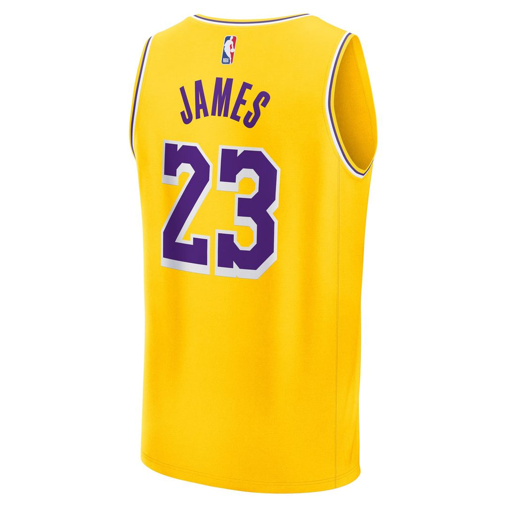 Los Angeles Lakers Lebron James Fanatics Fast Break Replica Jersey - Icon Edition - Gold