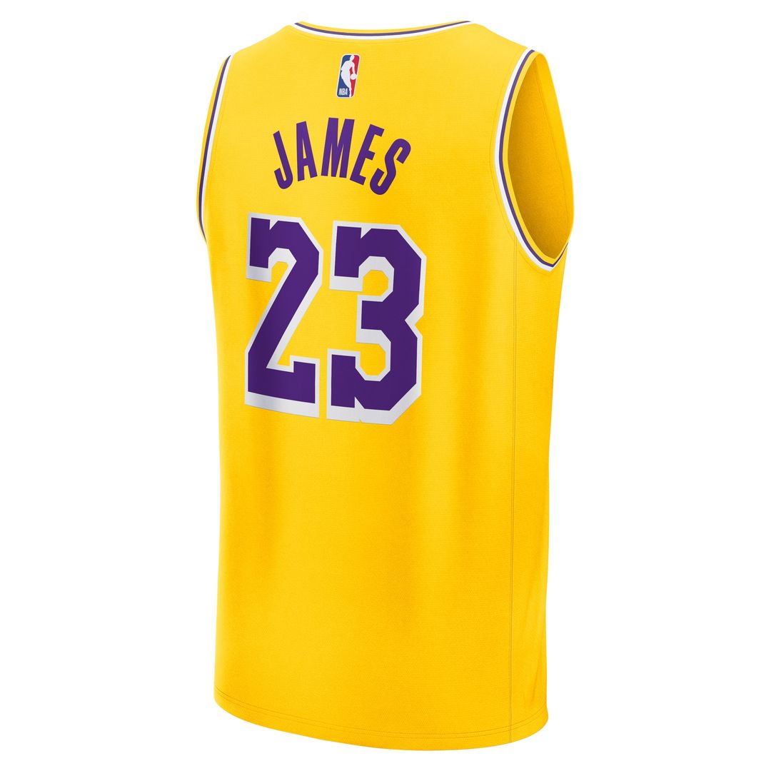 Los Angeles Lakers Lebron James Fanatics Fast Break Replica Jersey - Icon Edition - Gold