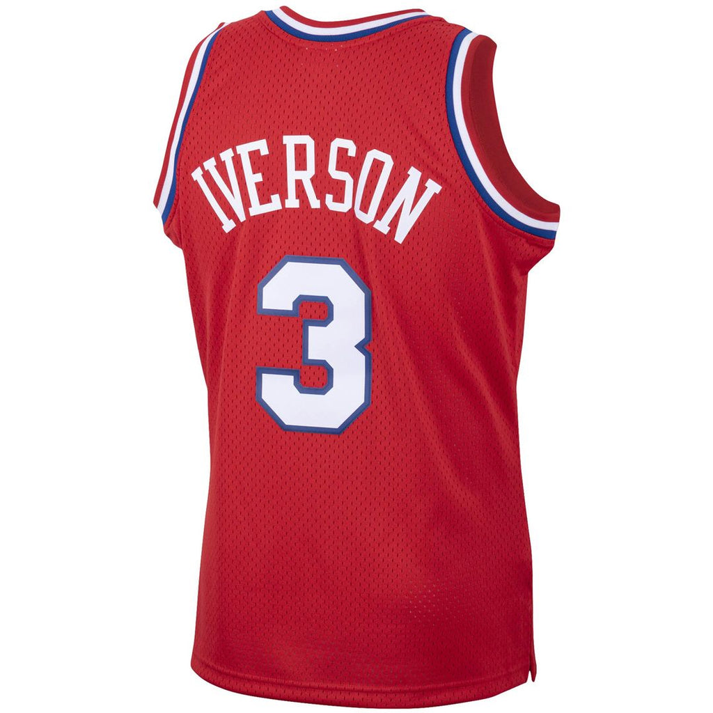 Philadelphia 76Ers Allen Iverson Mitchell & Ness 2002/03 Hardwood Classics Swingman Jersey - Red