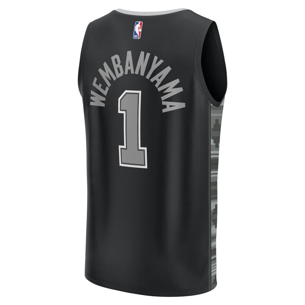 San Antonio Spurs Victor Wembanyama Fanatics Fast Break Replica Player Jersey - Statement Edition - Black