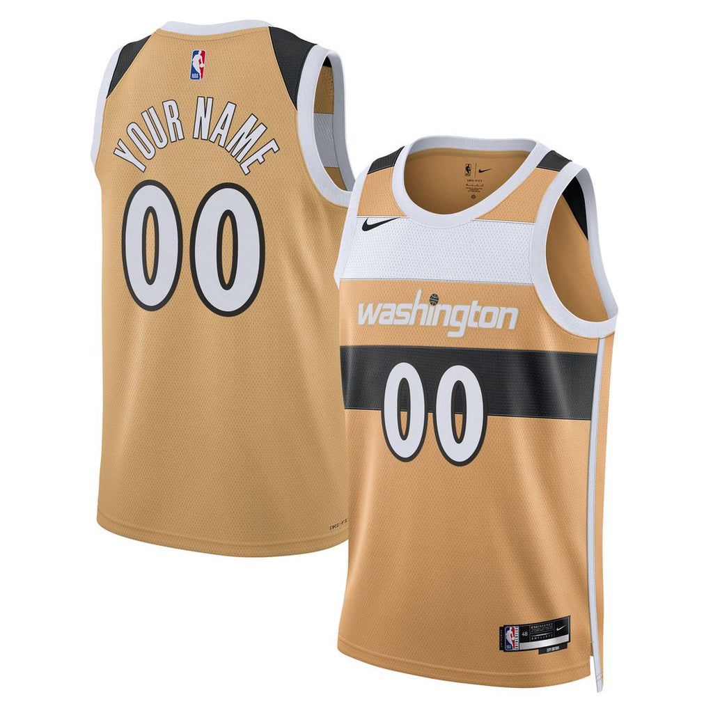Washington Wizards Nike Unisex /26 City Edition Swingman Custom Jersey - Gold