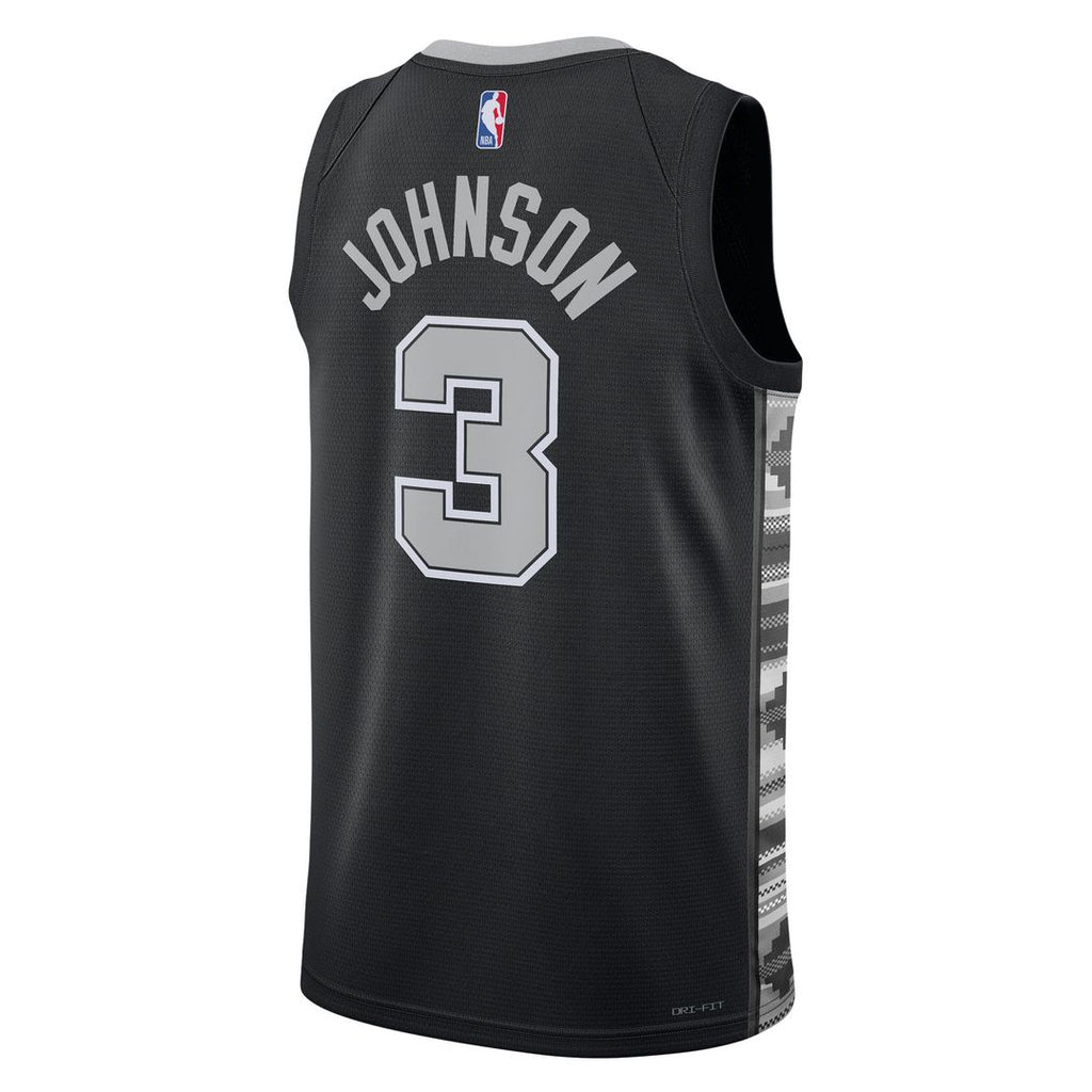 San Antonio Spurs Keldon Johnson Jordan Brand Unisex Swingman Jersey - Statement Edition - Black