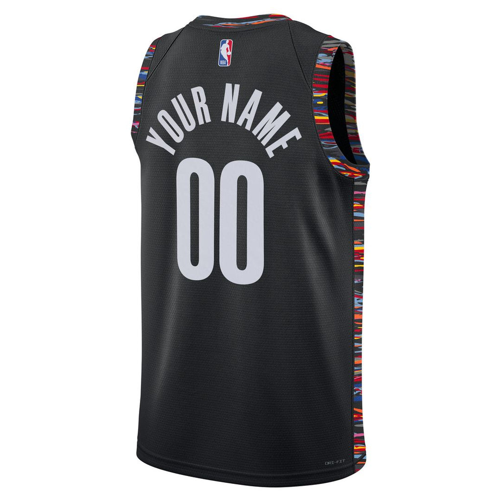 Brooklyn Nets Nike Unisex /26 City Edition Swingman Custom Jersey - Black