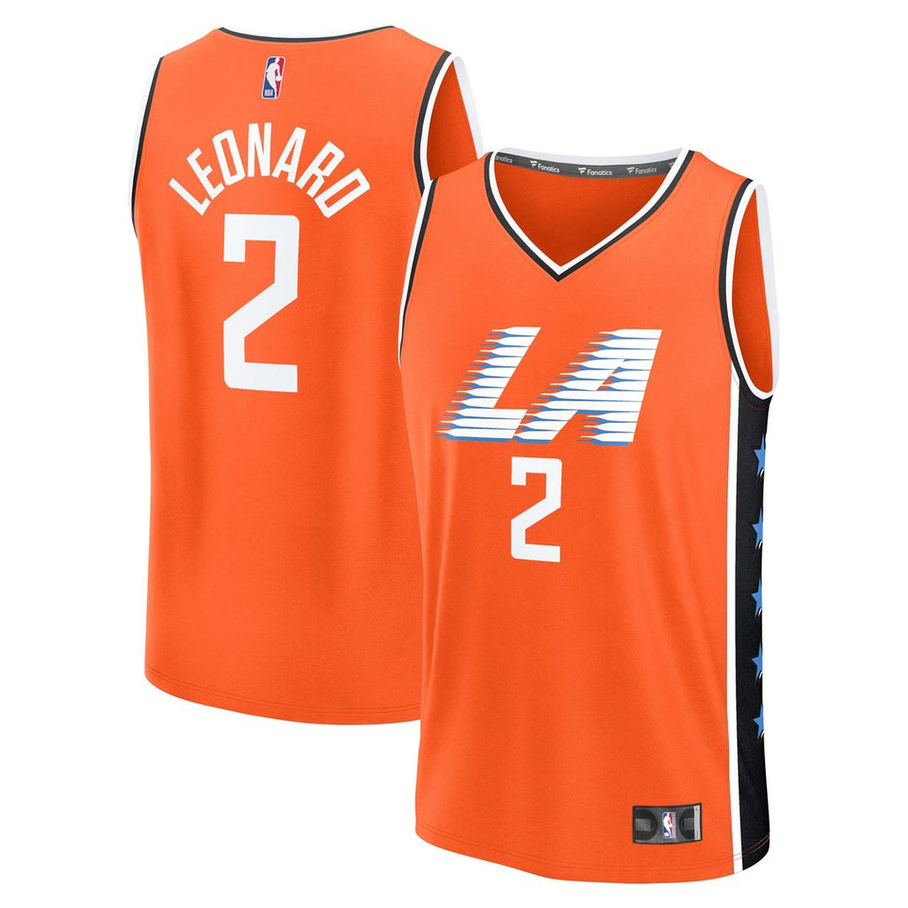 La Clippers Kawhi Leonard Fanatics /26 City Edition Fast Break Jersey - Orange