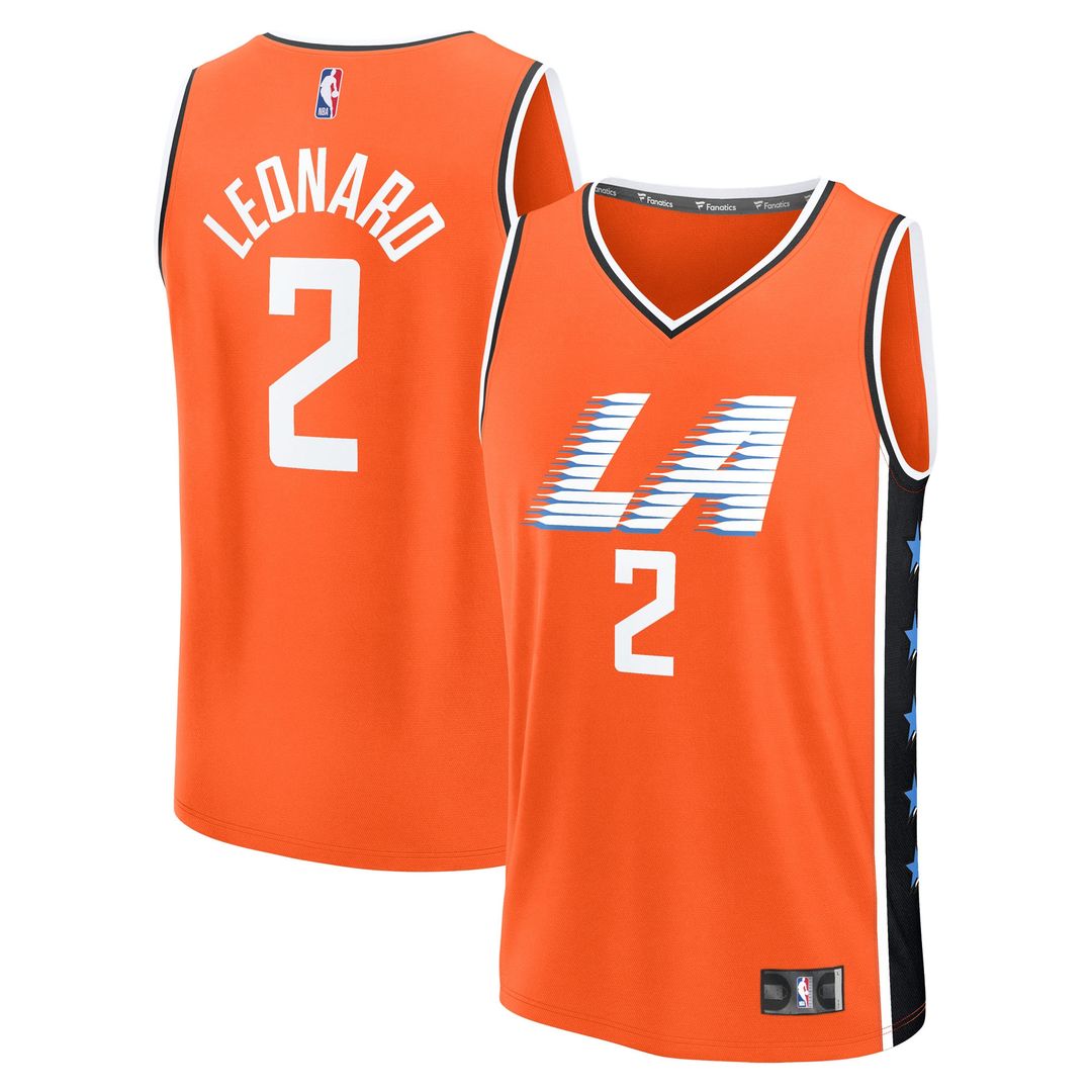 La Clippers Kawhi Leonard Fanatics /26 City Edition Fast Break Jersey - Orange