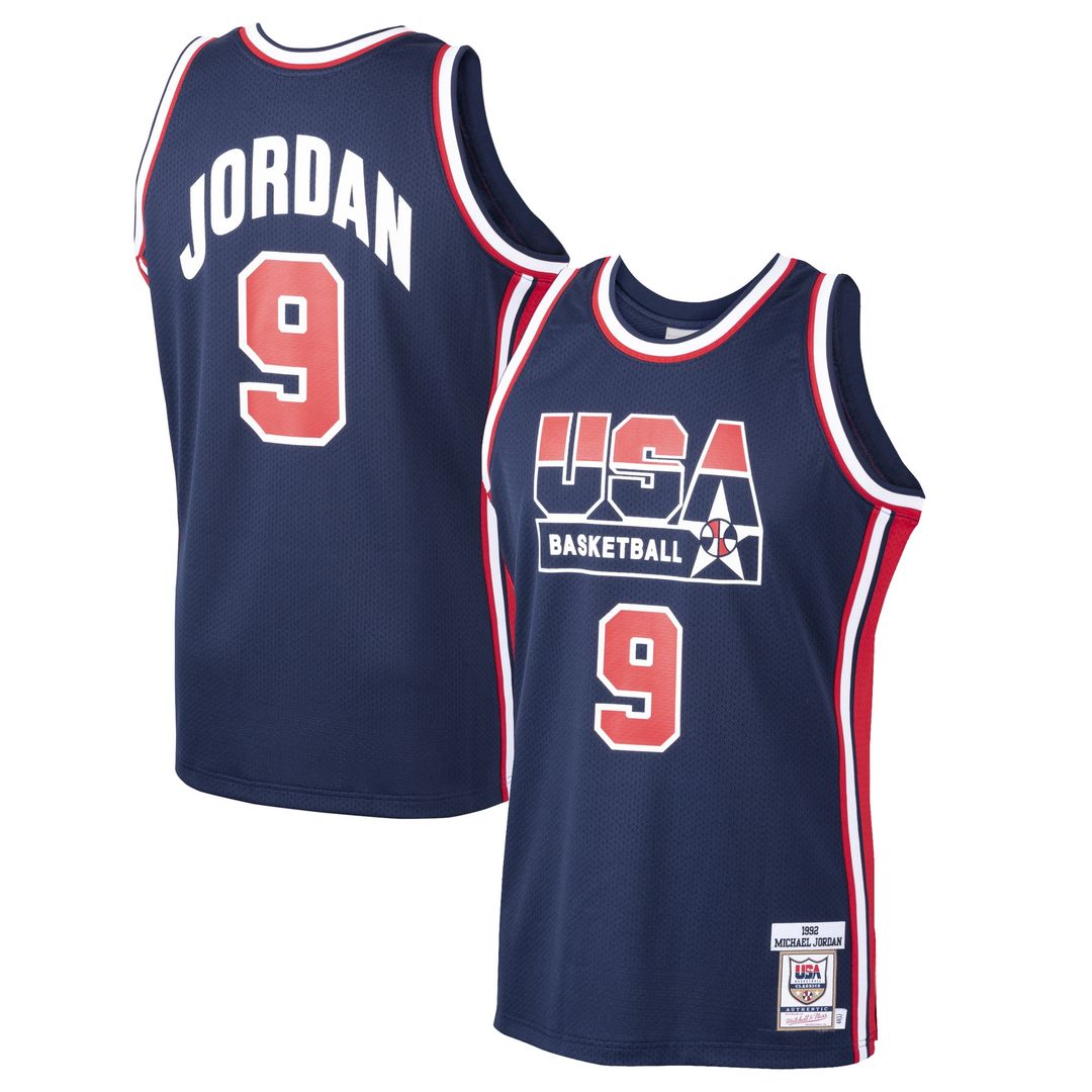 Michael Jordan Usa Basketball Mitchell & Ness Home 1992 Dream Team Authentic Jersey - Navy