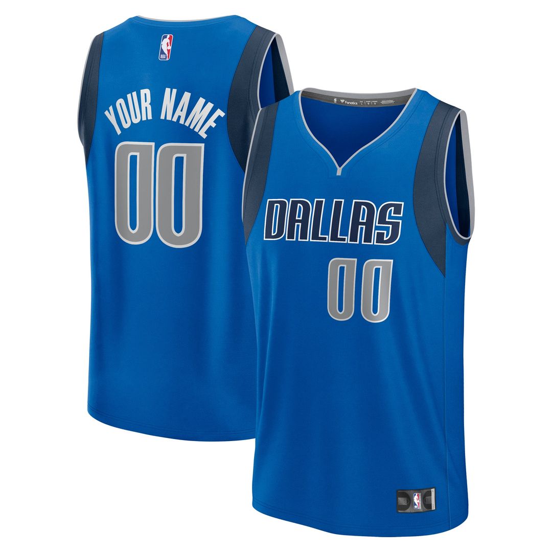 Dallas Mavericks Fanatics Fast Break Custom Jersey - Statement Edition - Navy