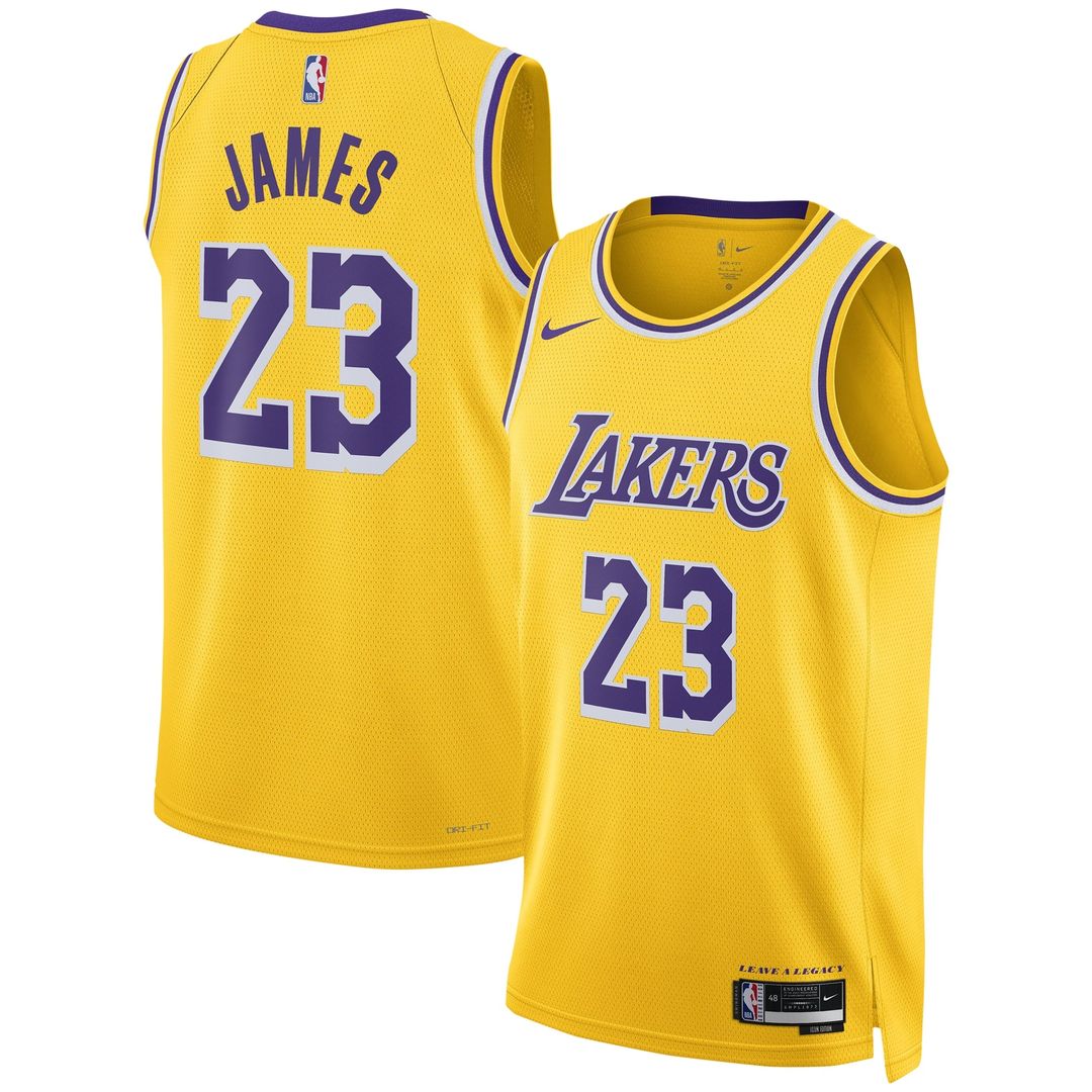 Los Angeles Lakers Lebron James Nike Unisex Swingman Jersey - Icon Edition - Gold
