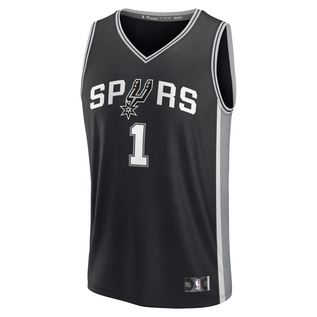 San Antonio Spurs Victor Wembanyama Fanatics Fast Break Replica Player Jersey - Icon Edition - Black