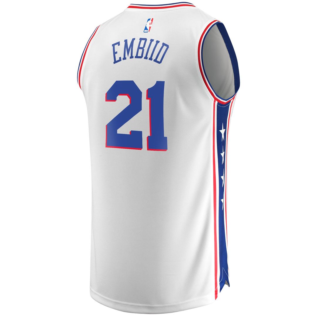 Philadelphia 76Ers Joel Embiid Fanatics Replica Jersey - Association Edition - White