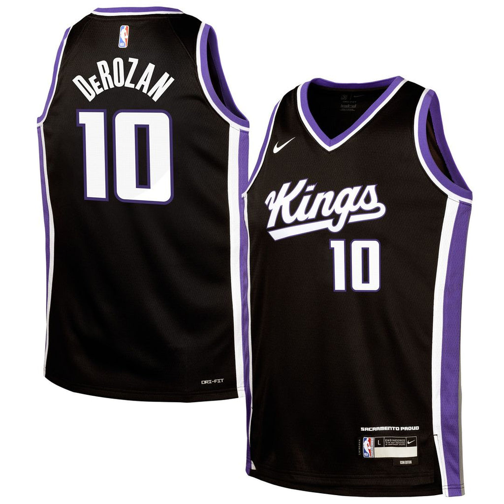 Sacramento Kings Demar Derozan Nike Youth Swingman Jersey - Icon Edition - Black