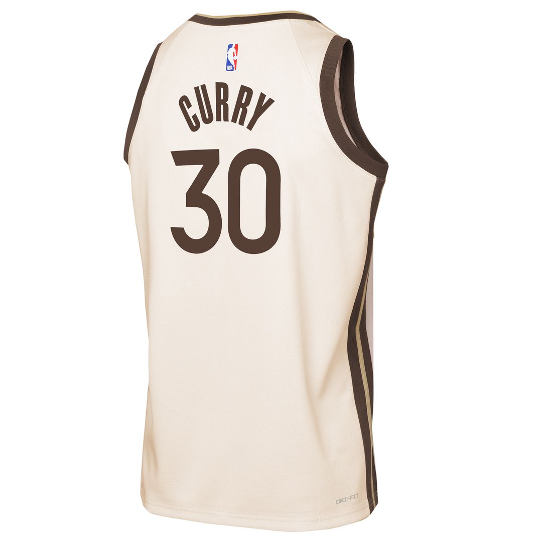 Golden State Warriors Stephen Curry Nike Youth /26 City Edition Swingman Jersey - Tan