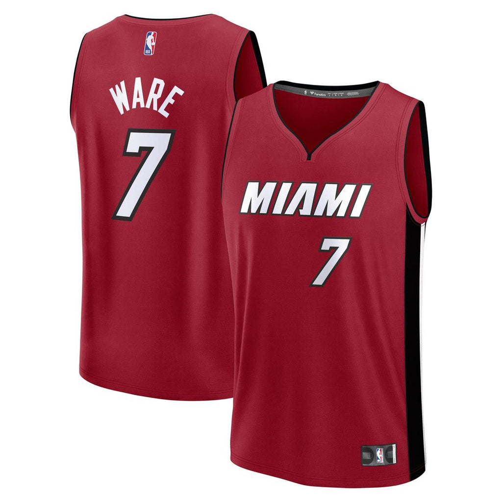 Miami Heat Kel'El Ware Fanatics Fast Break Player Jersey - Statement Edition - Red