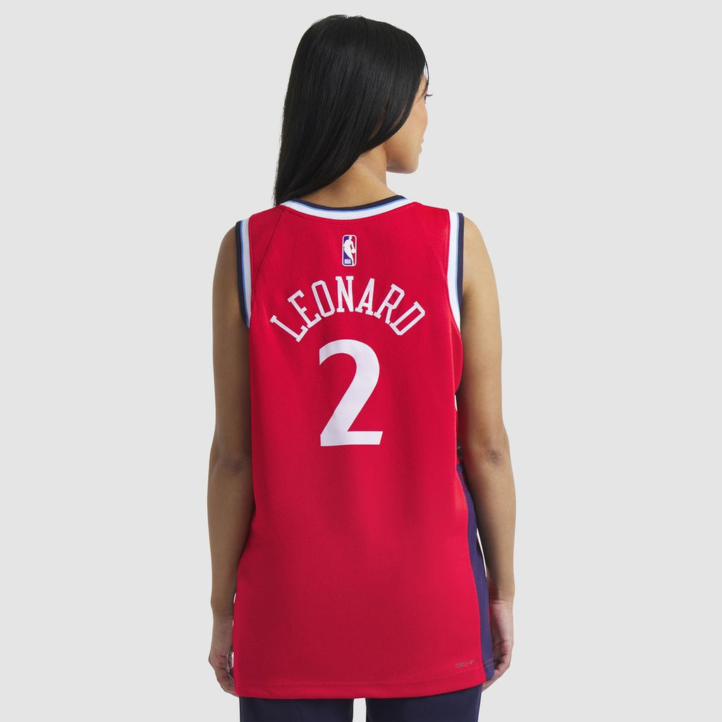 La Clippers Kawhi Leonard Jordan Brand Unisex 2024/25 Swingman Jersey - Statement Edition - Red