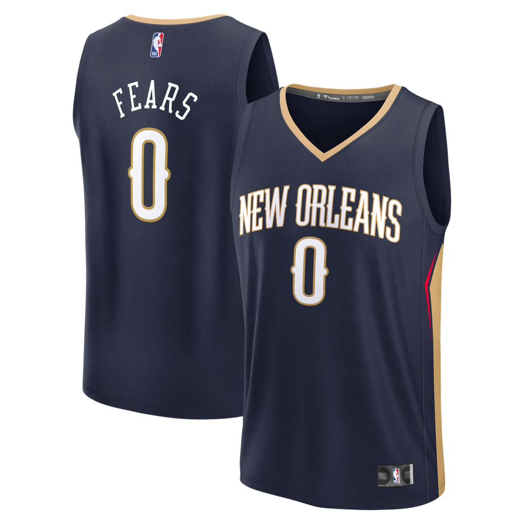 New Orleans Pelicans Jeremiah Fears Fanatics Fast Break Replica Jersey - Navy - Icon Edition