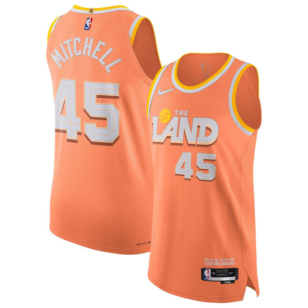 Cleveland Cavaliers Donovan Mitchell Nike Unisex /26 Authentic Jersey - City Edition - Orange