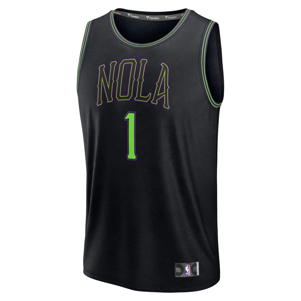 New Orleans Pelicans Zion Williamson Fanatics /26 City Edition Fast Break Jersey - Black
