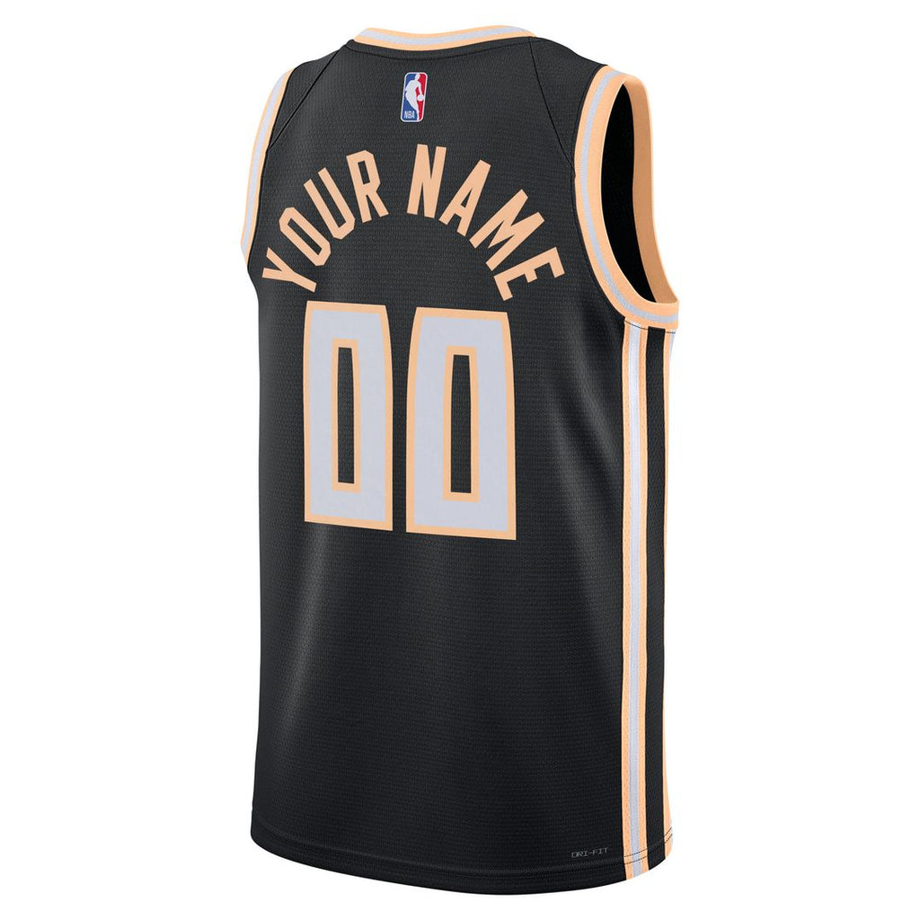 Atlanta Hawks Nike Unisex /26 City Edition Swingman Custom Jersey - Black