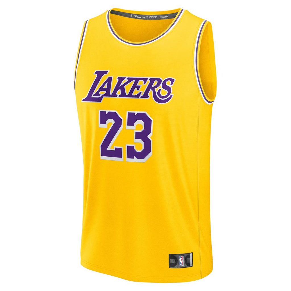 Los Angeles Lakers Lebron James Fanatics Fast Break Replica Jersey - Icon Edition - Gold
