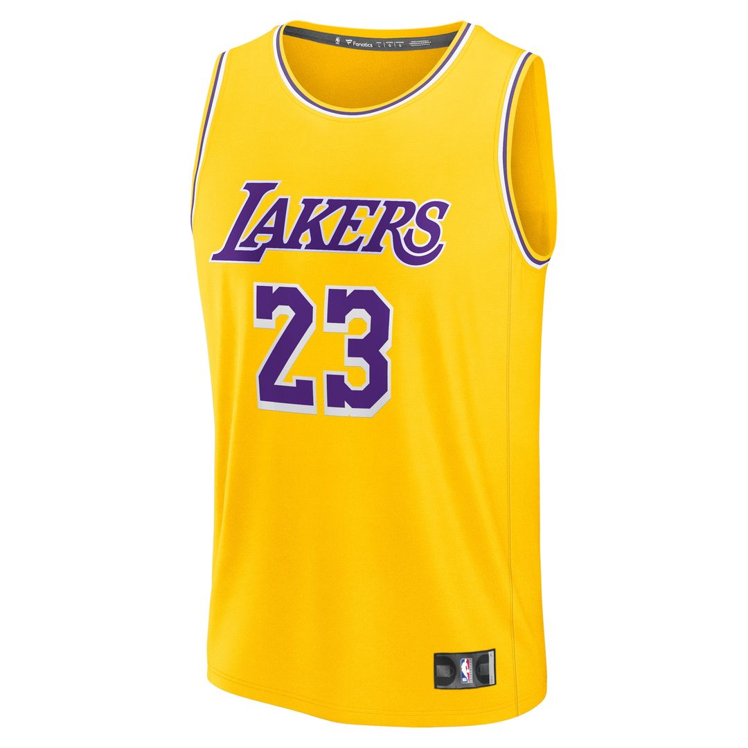 Los Angeles Lakers Lebron James Fanatics Fast Break Replica Jersey - Icon Edition - Gold