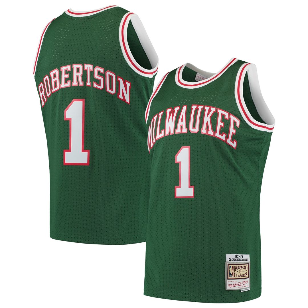 Milwaukee Bucks Oscar Robertson Mitchell & Ness Hardwood Classics Swingman Jersey - White
