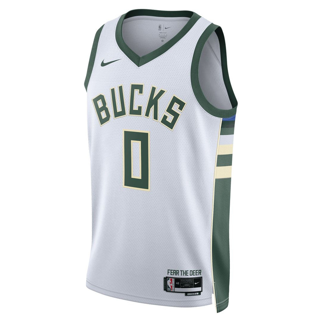 Milwaukee Bucks Damian Lillard Nike Unisex Fear The Deer Swingman Player Jersey - Association Edition - White