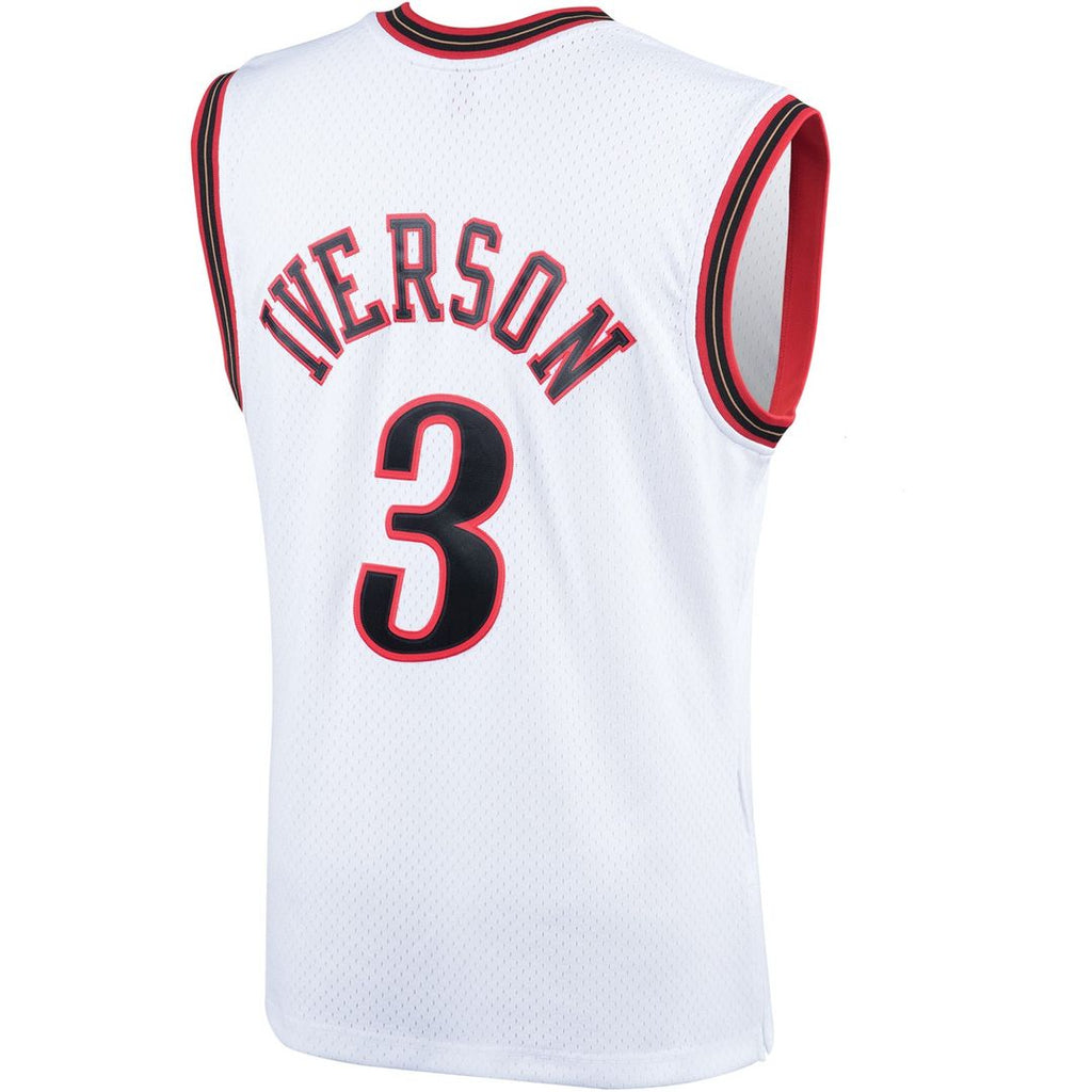 Philadelphia 76Ers Allen Iverson Mitchell & Ness Hardwood Classics Swingman Jersey - White